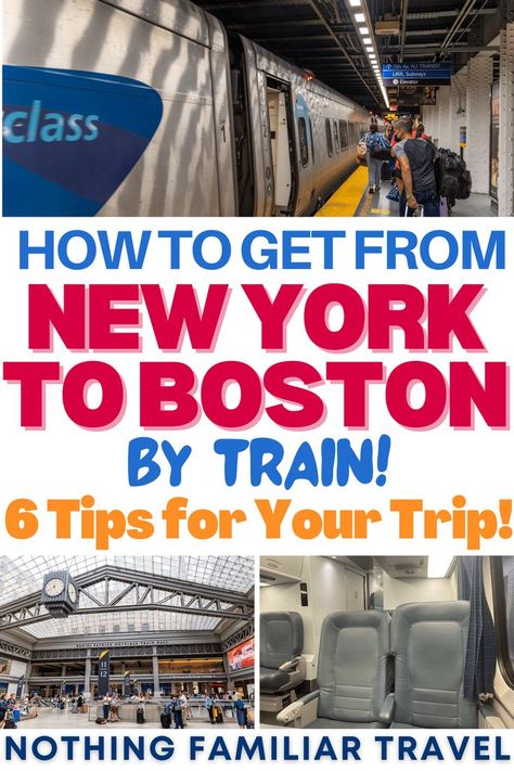 Travel to New York Boston To Nyc Train, Boston Train, Travel To New York, Boston Travel Guide, Boston Travel, Travel Bucket List Usa, New England Travel, Leaf Peeping, Train Activities