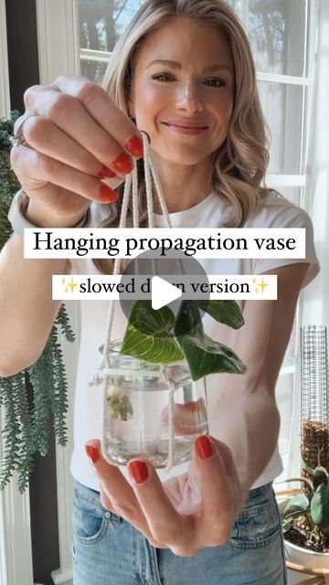 Hanging Plant Ideas, Hanging Propagation, Houseplant Ideas, Propagation Vase, Hanging Plants Diy, Aqua Culture, Cotton Craft, Plant Hacks, Hanging Vases