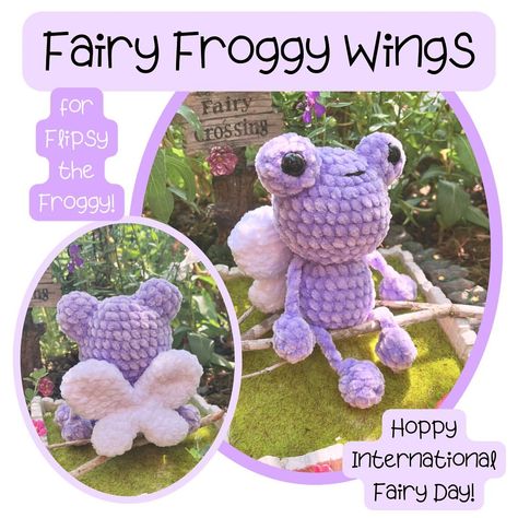 Hoppy international fairy day! Here’s a Flipsy mod so you can make a fairy froggy! ʚ🐸ɞ The full Flipsy the Froggy pattern is on my… | Instagram Make A Fairy, Easy Crochet Animals, Crochet Fairy, Crochet For Beginners Blanket, Quick Crochet Patterns, Crochet Frog, Crochet Animals Free Patterns, Crochet Shop, Crochet Design Pattern