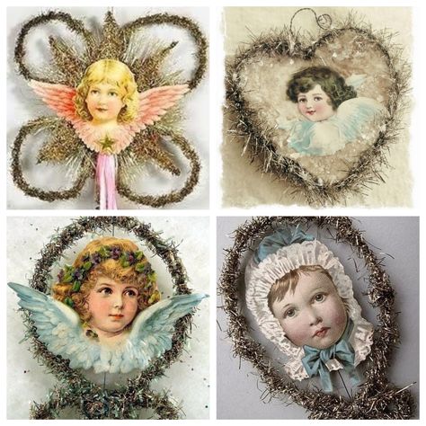 Victorian Paper Ornaments, Victorian Christmas Ornaments Diy, Victorian Christmas Tree Decorations, Victorian Christmas Crafts, Diy Victorian Christmas Ornaments, Victorian Christmas Tree Ornaments, Victorian Christmas Decor, Angel Ornaments Diy, Elegant Things