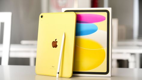 Ipad Yellow, Yellow Ipad, Ipad 10th Gen, Ipad 10th Generation, Apple Macintosh, Yellow Apple, Girls Stuff, School Board, Apple Store