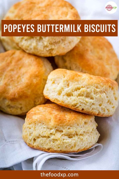 Popeyes Biscuit Recipe, Popeyes Food, Best Homemade Biscuits, Easy Homemade Biscuits, Homemade Biscuits Recipe, Buttermilk Biscuits Recipe, Biscuits Recipe, Copycat Restaurant Recipes, Homemade Biscuits