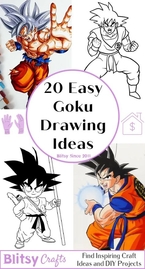 20 Easy Goku Drawing Ideas -How To Draw A Goku Simple Goku Drawing, Goku Drawing Easy Step By Step, Goku Drawing Sketch Easy, How To Draw Goku Step By Step, Dragon Ball Drawing Goku, Goku Easy Drawing, Goku Drawing Color, Goku Drawing Easy, Goku Drawing Sketch