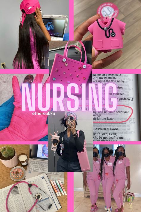 Pinterest Pink Aesthetic, Pink Aesthetic Tumblr, Lpn School, Nursing School Supplies, Nursing School Life, Nursing School Inspiration, Nursing Goals, Nursing Graduation Pictures, Nursing Motivation