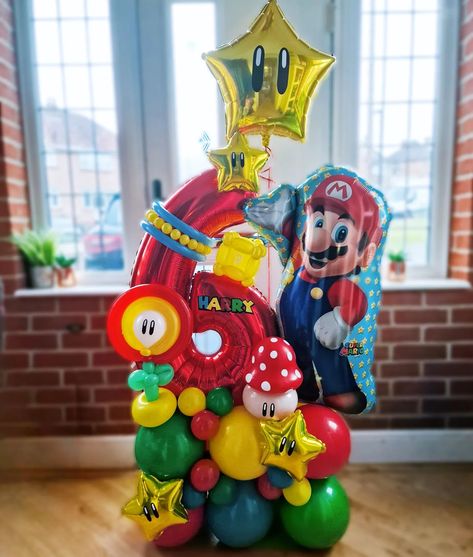 🍄 H A R R Y 🍄 Same but different #balloonstack #balloon #supermario #happybirthday #personalisedgifts #personalised #PersonalisedBalloons #fireflower #southamptonbusiness #southamptonballoons #hampshire #hampshireballoons #hampshireballoons #southampton #supersmashbros #smashbros #luigi #mario #mushroom #supermushroom Mario Balloon Bouquet, Super Mario Balloon Bouquet, Super Mario Balloons, Fire Flower, Personalized Balloons, Number Balloons, Balloon Bouquet, Super Smash Bros, Baby Shower Theme