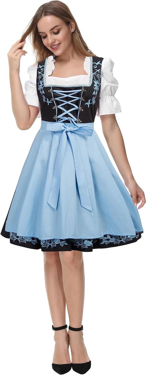 All Jasambac Dirndl dress are made of quality material which are slightly different. When you choose the color and size, the details will be presented
【FEATURES】U neck, Short sleeve, Lace up detail, Detachable apron, Classical style
80% Polyester, 20% Cotton German Folk Dress, German Culture Clothing, Apron Dress Outfit, Crystal Throne, German Clothes, German Dirndl Dress, Germany Outfits, Dirndl Dress Oktoberfest, German Dress Dirndl