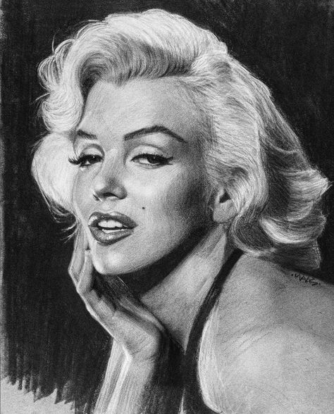 Marilyn Monroe Dibujo, Charcoal Drawing Tutorial, Marilyn Monroe Drawing, Celebrity Portraits Drawing, Arte Van Gogh, Charcoal Portraits, Charcoal Art, Celebrity Drawings, 인물 드로잉