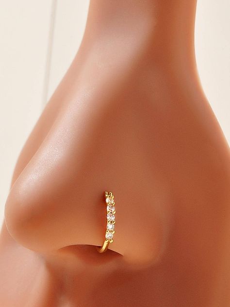 Cute Nose Piercings, Faux Nose Ring, Bridal Jewellery Inspiration, Embellished Fashion, Gold Jewellry, Nose Piercing Jewelry, Gold Nose Rings, Nose Pin, Gold Rings Jewelry