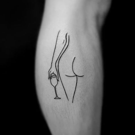 Single Line Wallpaper, Man Simple Tattoo, Minimalist Body Tattoo, Minimalist Woman Tattoo, Single Line Tattoo Woman, Minimalist Art Tattoo, Women Figure Tattoo, Siluette Tattoo, Tattoo One Line Minimalist