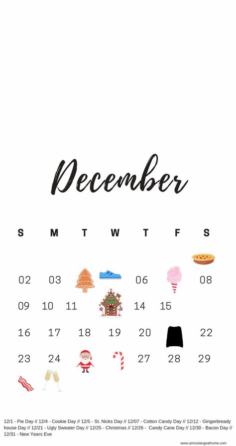 In an instagram world, whats better than celebrating all the national holidays. Download this free December National Holidays Calendar here for your lock screen, desktop wallpaper, or print one out to use! https://www.arinsolangeathome.com #nationalholiday #printablecalendar #decembercalendar Lock Screen Desktop Wallpaper, December National Days, National Holiday Calendar, Holidays Calendar, Food Holidays, Fun Holidays, National Day Calendar, Santa Crafts, December Calendar