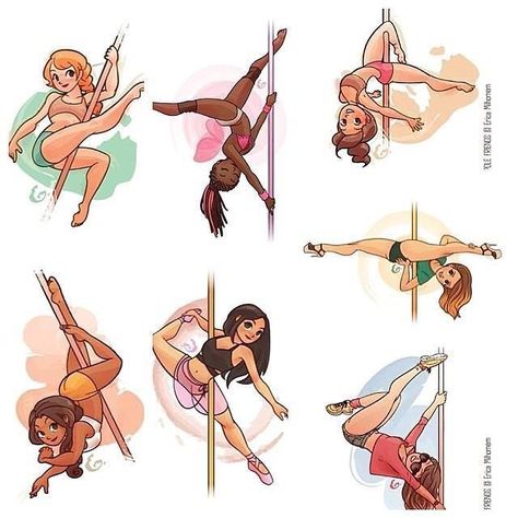 #poletricks #polemoves #polefitness #poledancing #polefamily #polelove #plpf by prettyladypolefit Dancing Drawing, Arte Pin Up, Dancing Drawings, Pole Art, Pole Dancing Fitness, Pole Dance Moves, Dancing Shoes, Pole Fitness, Poses References