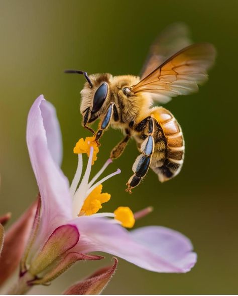 Bee Artwork, Bee Pictures, Bee Photo, Animal Reference, Bees And Wasps, Wild Animals Pictures, Animal References, Beautiful Bugs, Bee On Flower