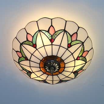 Tiffany Style Ceiling Lights, Ceiling Fan Light Fixtures, Stained Glass Lighting, Tiffany Ceiling Lights, Stained Glass Lamp Shades, Stained Glass Light, Tiffany Lamp, Glass Light Fixture, Tiffany Stained Glass