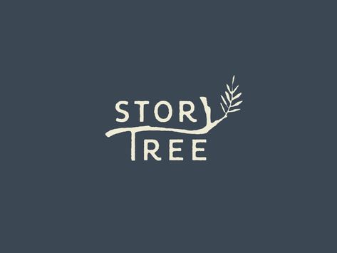 Logos With Trees, Landscaping Branding, Story Logo Design, Tree Logo Design Inspiration, Tree Logo Ideas, Logo Branding Ideas, Tree Branding, Tree Typography, Tree Graphic Design