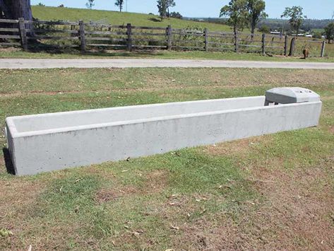 5mt Sheep Long Trough — Concrete Feeder And Water Troughs in Kyogle, NSW Cattle Water Trough, Cattle Trough, Feed Trough, Patina Farm, Different Types Of Animals, Water Trough, Concrete Products, Modern Garage, Precast Concrete