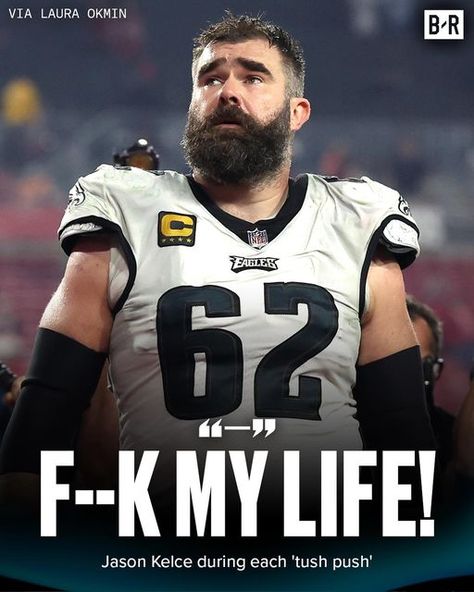 Bleacher Report on Instagram: "Safe to say Kelce won’t be missing the ‘tush push’ 💀 (via @lauraokmin)" Bleacher Report Quotes, Reaction Quotes, Football Game Day Meme Funny, Nba Quotes, Bleacher Report, Football Season Meme, Broncos Memes, Nfl Meme, Jason Kelce