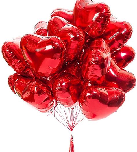 I Love You Balloons, Helium Balloons Birthday, Birthday Party Decorations For Adults, Metallic Wedding, Love Balloon, Red Foil, Birthday Party Balloon, Anniversary Decorations, Red Balloon