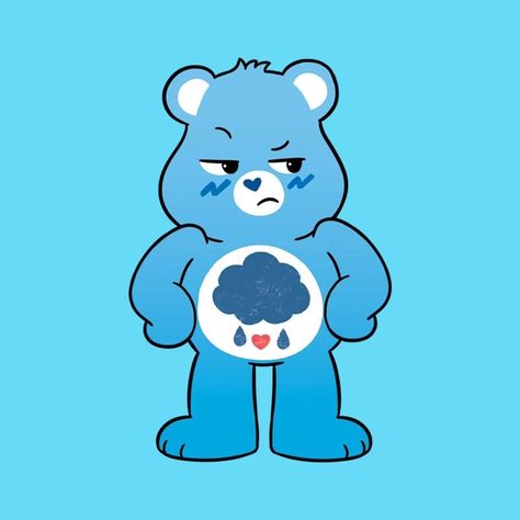 Care Bears Wallpaper, Grumpy Care Bear, Bears Wallpaper, Care Bears Vintage, Grumpy Bear, Tim Burton Style, Care Bears Cousins, Blue Tattoo, Hello Kitty Crafts