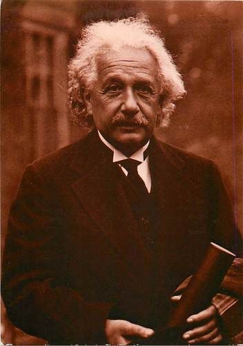 . Albert Einstein, Modern Postcard, Einstein, A Man, White