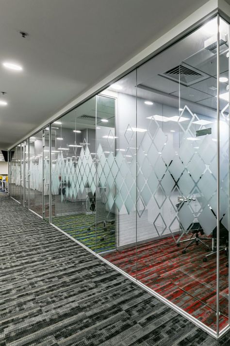 Glass Frosting Design Glass Frosting Design, Glass Sticker Design, Glass Wall Design, Small Office Design Interior, Office Wall Design, Small Office Design, False Ceiling Living Room, Corporate Offices, Wrought Iron Stairs