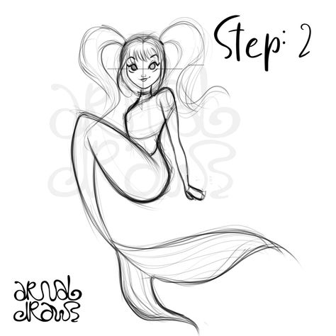 Mermaid Drawing, To Draw Ideas, Graphic Novel Illustration, Draw With Me, Drawings For Beginners, Pencil Drawings For Beginners, Rabbit Drawing, Oc Challenge, Mermaid Drawings