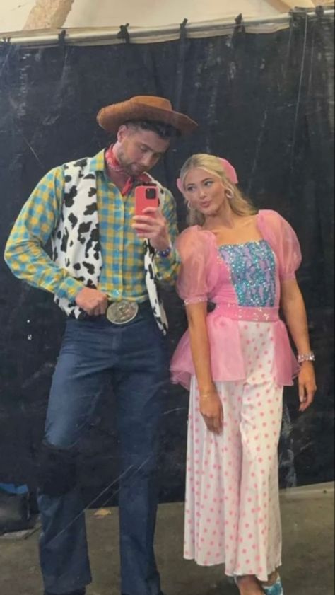 Woody And Bo Peep Costume, Toy Story Bo Peep Costume, Woody And Bo Peep, Rylee Arnold, Harry Jowsey, Toy Story Costumes, Toy Story Woody, Butterfly Costume, Woody Toy Story