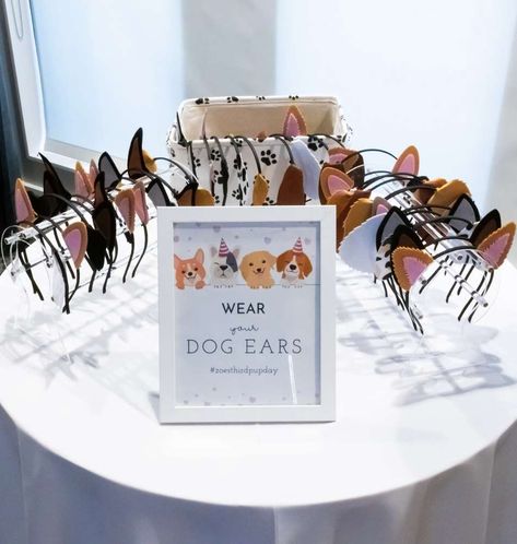 2nd Bday Dog Theme, Puppy Party Second Birthday, Dog Rescue Birthday Party, Dog Themed Party Foods, Dog Theme Table Decorations, Raise The Woof Party, First Puppy Birthday, Dog 1st Birthday Theme, Two Let The Dogs Out Party Food