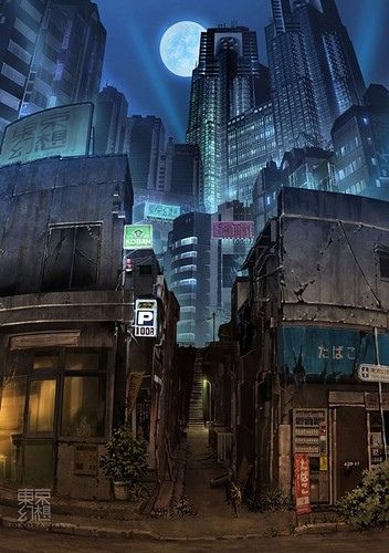 Dystopian Aesthetic, Illustration Manga, Sci Fi City, City At Night, New Retro Wave, Cyberpunk City, Arte Cyberpunk, Fantasy Images, Post Apocalypse