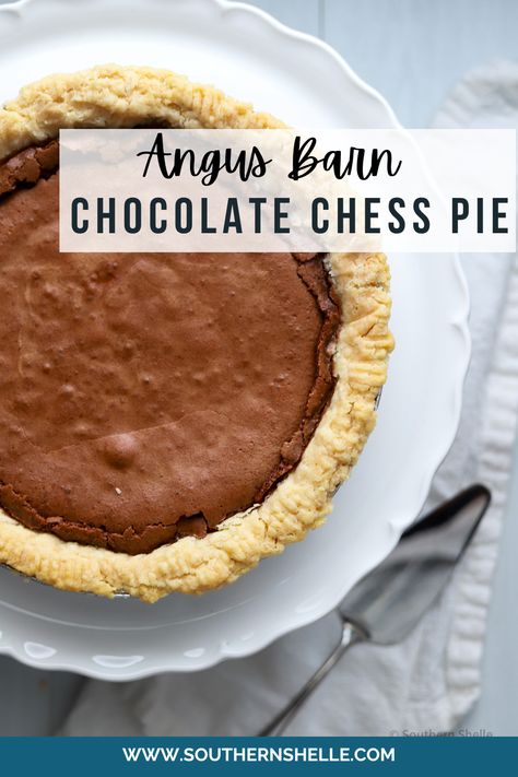 The LEGENDARY Angus Barn Chocolate Chess Pie is a quick and simple way to make a rich and gooey dessert everyone is going to love. 

#chocolatepie #oldfashionedpie #chesspie Easy Chocolate Chess Pie, Chocolate Pie That Oven Feeling, Chocolate Chess Pie Recipe Easy, Dark Chocolate Chess Pie, Chocolate Chess Pie Recipe Old Fashioned, Chocolate Chess Pie Southern Living, Angus Barn Chocolate Chess Pie, Angus Barn Chocolate Chess Pie Recipe, Chocolate Chess Pie Angus Barn