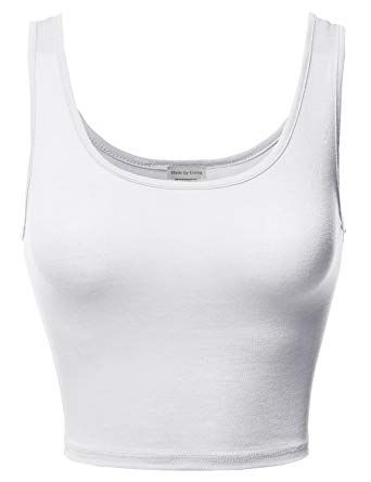 Made by Emma Junior Sized Basic Solid Sleeveless Crop Tank Top White M #Tanks & Camis, #Tops, Tees & Blouses, #Clothing, #Women, #Clothing, Shoes & Jewelry, Styling Crop Tops, Crop Tops Outfits, Crop Top Outfit Ideas, Top Outfit Ideas, Crop Top Outfit, White Crop Tank, White Crop Top Tank, Elevated Casual, Top Outfit