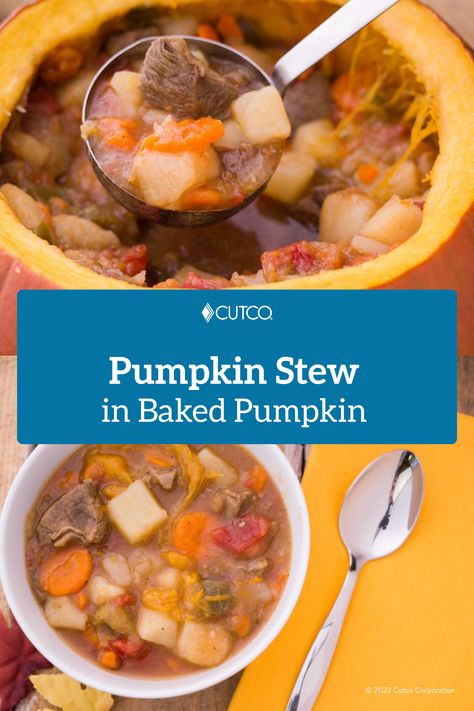 Stew Baked In A Pumpkin, Baked Pumpkin Soup, Pumpkin Stew In A Pumpkin, Pumpkin Stew Recipes, Stew In A Pumpkin, Soup In A Pumpkin, Pumpkin Beef Stew, Stuffed Pumpkins, Pumpkin Stew