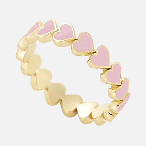 Treat yourself a 100% of love ring. Comfortable to wear for any occasion and perfectly fit with any outlook! It is also a perfect gift to your loved one. -14k gold plated brass -Size: 7, 8 -Color: Black, Pink, Orange, Red, Green, Purple, Blue Unique Ring Designs, Promise Jewelry, Preppy Jewelry, Alison Lou, Stack Ring, Jewelry Accessories Ideas, Heart Shaped Rings, Jewelry Lookbook, Cute Rings