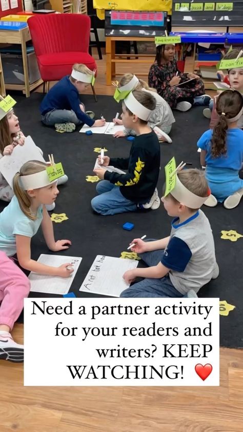 Do you use partners or #peer coaching for #reading & #writing? Here is how I used this great resource from @snippetsbysarah 💗 So many… | Instagram Ks1 Reading Activities, Year 2 Ideas Teaching, After School Literacy Activities, Interactive Kindergarten Activities, Read The Room Activities, Gross Motor Literacy Activities, Random Selection Of Students, Decoding Cvc Words Kindergarten, Literacy Week Activities Elementary