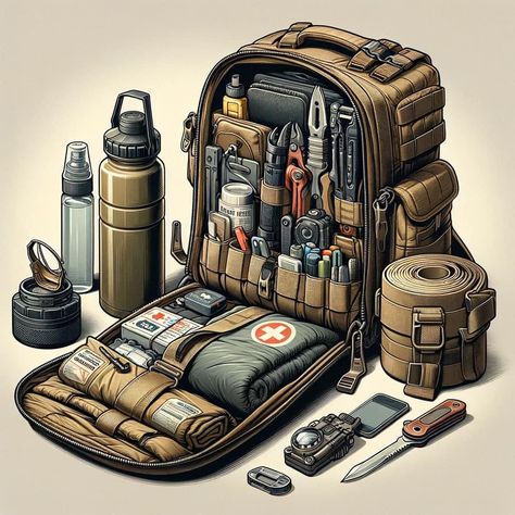 Prepper Ideas Survival Gear, Inside Backpack, Bug Out Bags, Prepping Gear, Locked Room, Game Room Ideas, Survival Skills Emergency Preparedness, Doomsday Prepper, Gap Bag