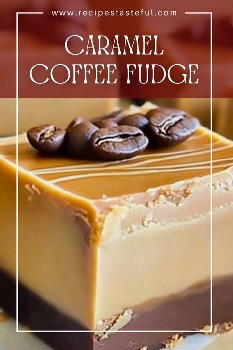 Indulge in the rich, velvety flavors of Caramel Coffee Fudge, where smooth caramel meets a hint of coffee in a decadent fudge. It’s the perfect sweet treat for coffee lovers and makes a great addition to any dessert table or as a homemade gift! Caramel Coffee Fudge Recipe, Carmel Coffee Fudge, Carmel Chocolate Fudge, Coffee Fudge Recipes Easy, Pastries For Coffee Shop, Caramel Coffee Fudge, Caramel Fudge Recipe Condensed Milk, Coffee Flavored Desserts, Chocolate Caramel Fudge Recipe