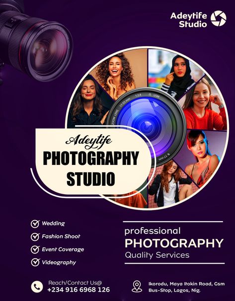 Poster Photography Design, Photography Flyer Design, Photography Flyers, Shooting Photo Studio, Photography Name Logo, Photo Studio Design, Wedding Photography Logo, Birthday Background Design, Education Poster Design