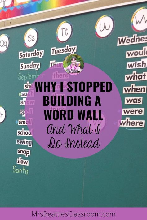 If you teach elementary students, you probably have a word wall, but a word wall doesn't meet the needs of all students. I'm sharing the reasons I stopped using a word wall and what I do instead in this post. Your second-grade and third-grade students may have more writing success with word wall alternatives like personal student dictionaries. Grab free differentiated word lists and read about the word wall alternatives that my 2nd and 3rd-grade class loved! #wordwall #studentdictionary Special Ed Word Wall, Wordwall Kindergarten Ideas, Ela Word Wall Middle School, Esl Word Wall, Word Wall On Cabinet Doors Classroom, Word Wall Ideas Elementary 2nd Grade, Vocabulary Wall Ideas, Interactive Word Wall Second Grade, Word Wall Ideas Elementary 1st Grades