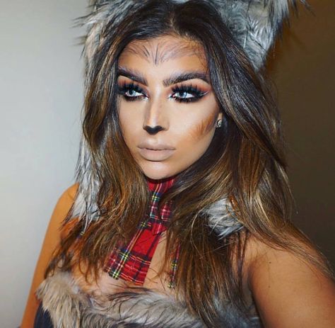 Wolf Halloween Makeup Women, Wolf Costume Women, Halloween Costumes Pirate, Halloween Costumes Adult, Werewolf Makeup, Wolf Halloween Costume, Wolf Makeup, Wolf Woman, Halloween Costumes Women Creative