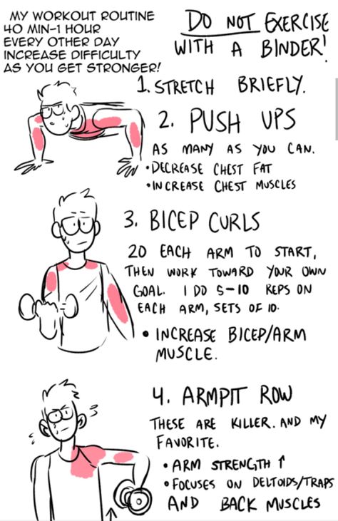 ftm Ftm Exercise, Genderfluid Tips, Trans Art, Trans Boys, Trans Pride, Workout Guide, Quick Workout, Arm Workout, Drawing Tips