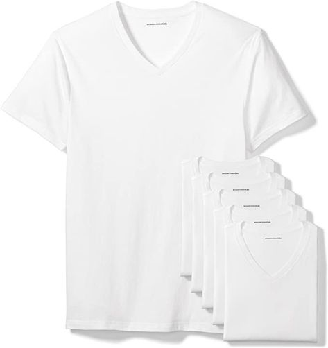 Mens Undershirts, Amazon Essentials, Men Fits, Mens Essentials, Crew Neck Tee, Chinos Pants, White Undershirt, Breathable Fabric, V Neck T Shirt