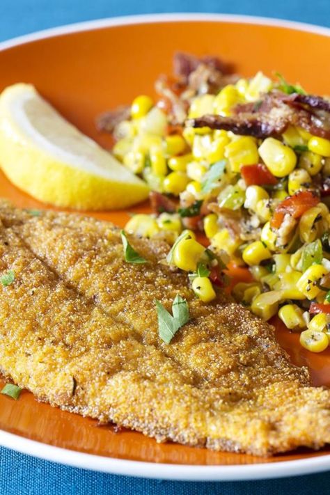 Southern-Style Oven-Fried Catfish | "This was a simple and easy recipe to follow. I had all the ingredients on hand and it was a healthy alternative to fried catfish. It was tasty and not overpowering." #allrecipes #dinnerideas #dinnerrecipes #dinnerdishes #familydinnerideas #fish #fishdinner #fishrecipes #howtocookfish Catfish Dinner Ideas, Pan Fried Catfish, Catfish Dinner, Fried Catfish Recipes, Baked Catfish, Southern Fried Catfish, Catfish Recipes, Fried Catfish, Oven Fried