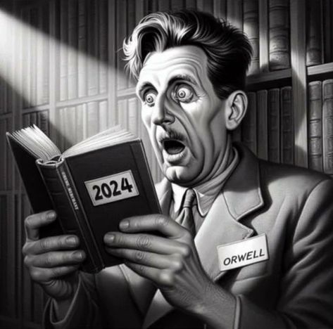 1984 Orwell, George Orwell 1984, Literature Humor, George Orwell, English Literature, Twisted Humor, A Book, Literature, Funny Pictures