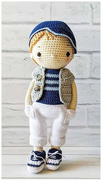 Lidia Crochet Tricot, Doll Amigurumi Free Pattern, Doll Patterns Free, Crochet Doll Tutorial, Crochet Dog Patterns, Crochet Dolls Free Patterns, Crochet Bag Pattern Free, Pola Amigurumi, Crochet Animals Free Patterns