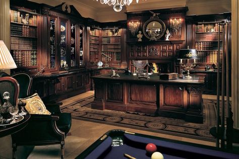 How to create the ultimate gentleman’s office | The Gentleman's Journal Gentlemans Room, Victorian Study, Gentlemans Study, Study Decor, Study Furniture, Home Library Design, Man Room, Study Office, Trendy Home