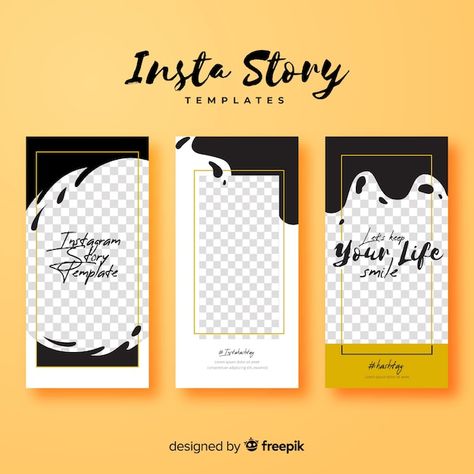 Instagram stories template with empty fr... | Free Vector #Freepik #freevector #story-frame #instagram-frame #social-frame #follow-instagram Instagram Story Frame Template, Story Frame Template, Instagram Story Frame, Story Frame, Instagram Stories Template, About Instagram, Instagram Template Design, Instagram Layout, Social Media Design Inspiration