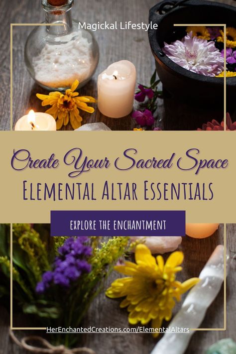 Discover the magic of balancing Earth, Air, Fire, Water, and Spirit in your home. Our blog guides you through the enchanting process of creating an elemental altar, perfect for enhancing your spiritual journey. Air Element Altar Ideas, Air Representation Altar, Elemental Altar Ideas, Creating An Altar, Demeter Altar, Earth Alter, Elements Altar, Elemental Altar, Altar Essentials