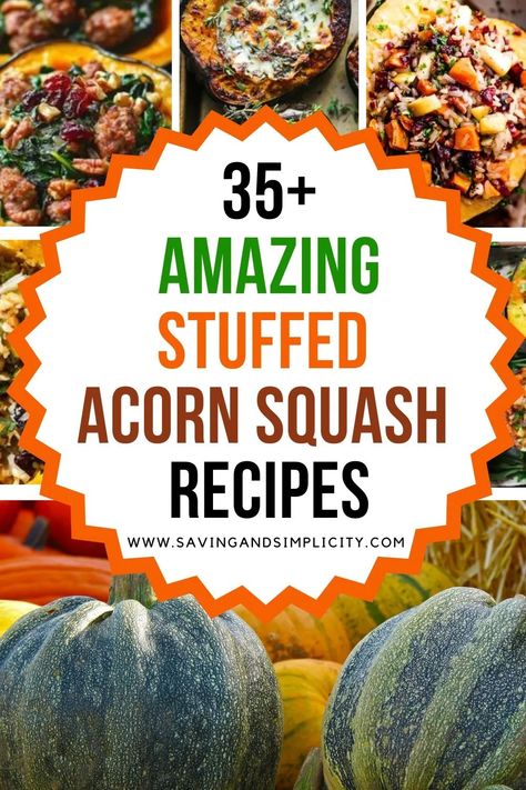 21+ easy to make stuffed acorn squash recipes perfect for busy weeknight meals & budget dinner ideas. Including sausage stuffed acorn squash, apple stuffed acorn squash, Mediterranean acorn squash and more amazing fall recipes. Busy weeknight dinners. Acorn Squash Sausage Recipes, Air Fryer Stuffed Acorn Squash Recipes, Acorn Squash Thanksgiving Recipes, Acorn Squash Casserole Recipes, Best Acorn Squash Recipe, Baked Acorn Squash Recipes, Beef Stuffed Acorn Squash, Stuffed Acorn Squash Recipes, Turkey Stuffed Acorn Squash