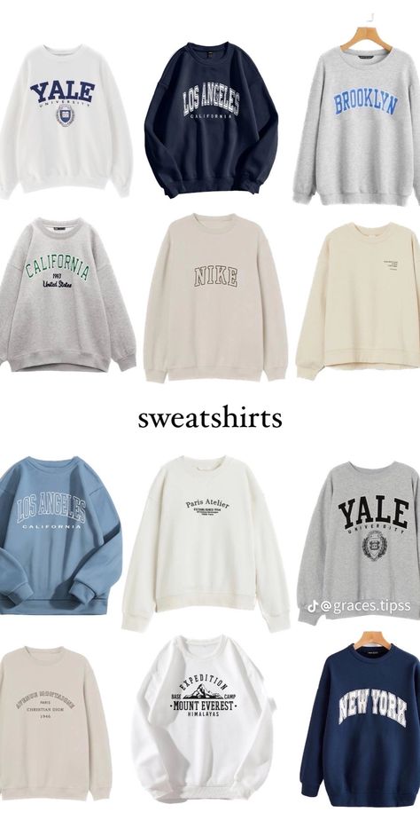 Sweatshirt Collection, Looks Pinterest, Casual Preppy Outfits, School Accessories, Trendy Outfits For Teens, Everyday Fashion Outfits, Cute Lazy Day Outfits, Quick Outfits, Easy Trendy Outfits