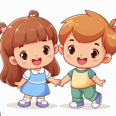 twin brother and sister cartoon clipart images - Pencipta Imej daripada Microsoft Designer Sister Brother Cartoon, Brother Sister Photos Cartoon, Brother And Sister Cartoon, Twins Drawing, Sister Cartoon, Twin Brother And Sister, Sister Clipart, Sister And Brother, Colorful Borders Design