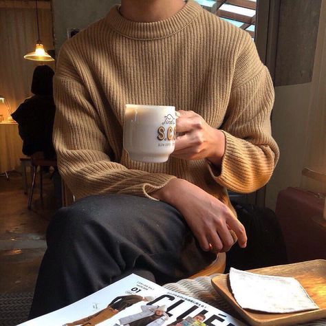 Pinterest | @binaleiva Dark Academia, Men Fashion, A Coffee, Coffee Cup, A Man, Men's Fashion, Fashion Inspo, Outfit Ideas, Mens Outfits